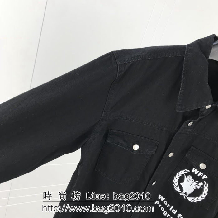BALENCIAGA巴黎世家 18ss秋冬新款 滿印logo 鹿皮絨 男款夾克外套 ydi1954
